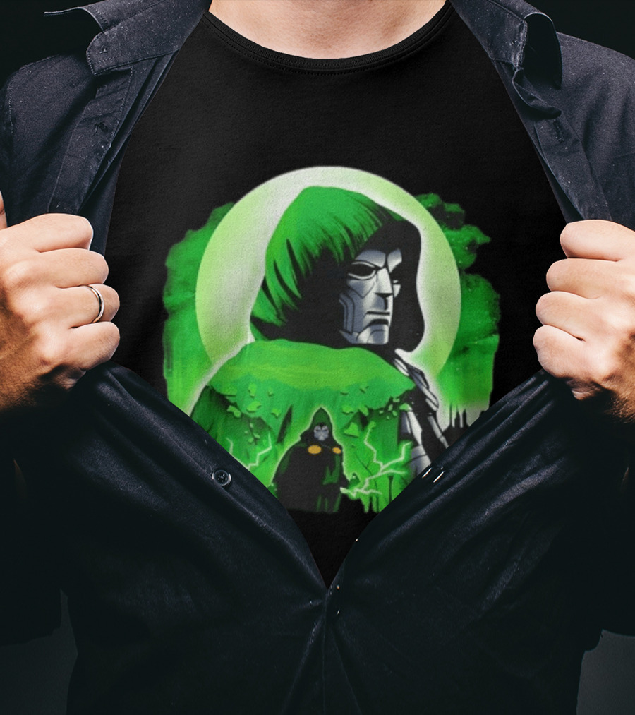 Doctor Doom Green Hooded Emperor Power T-Shirt