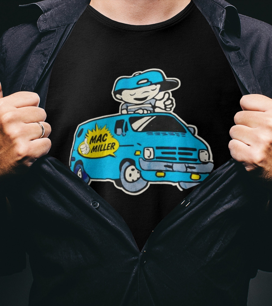 Mac Miller Under The Influence Of Music Cartoon Van T-Shirt