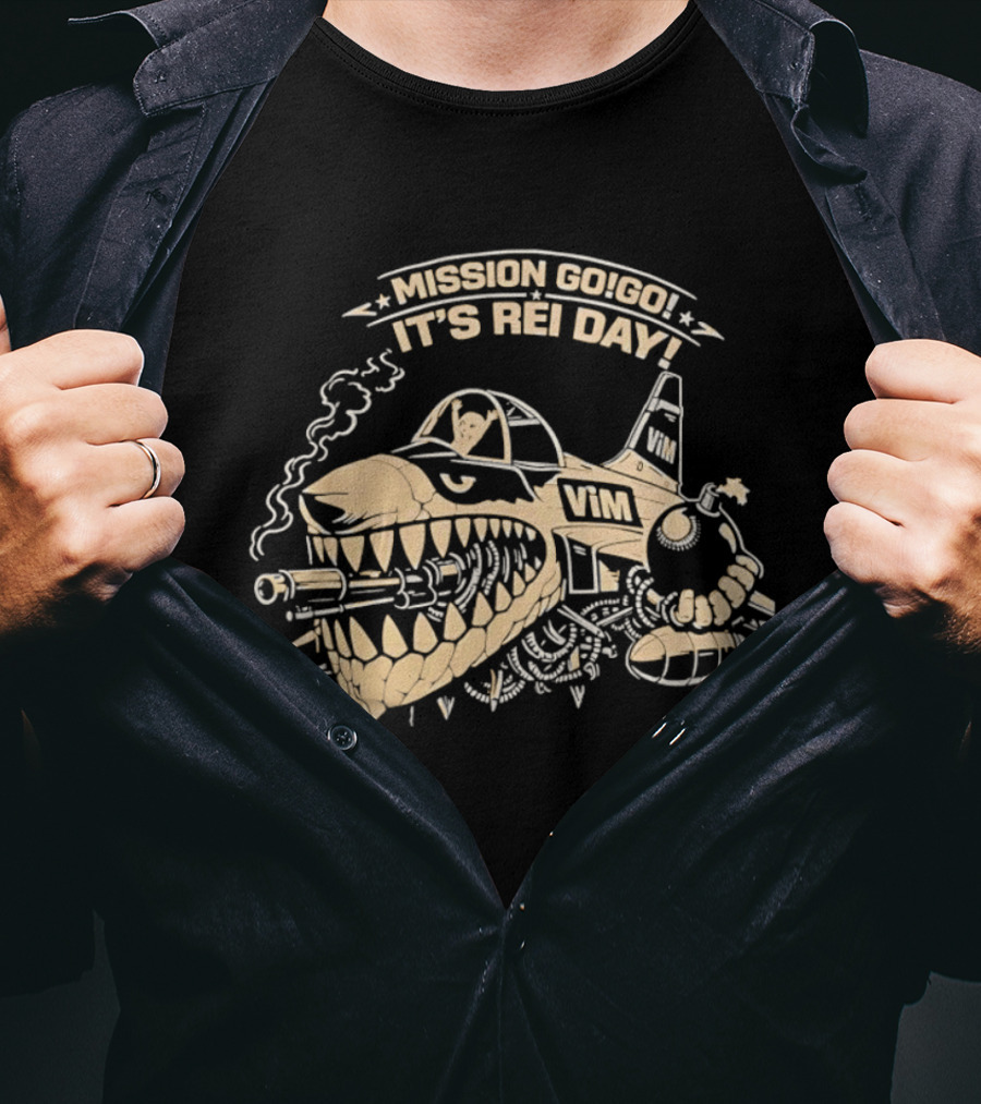 Mission Go Go It's Rei Day VMI Airplane T-Shirt