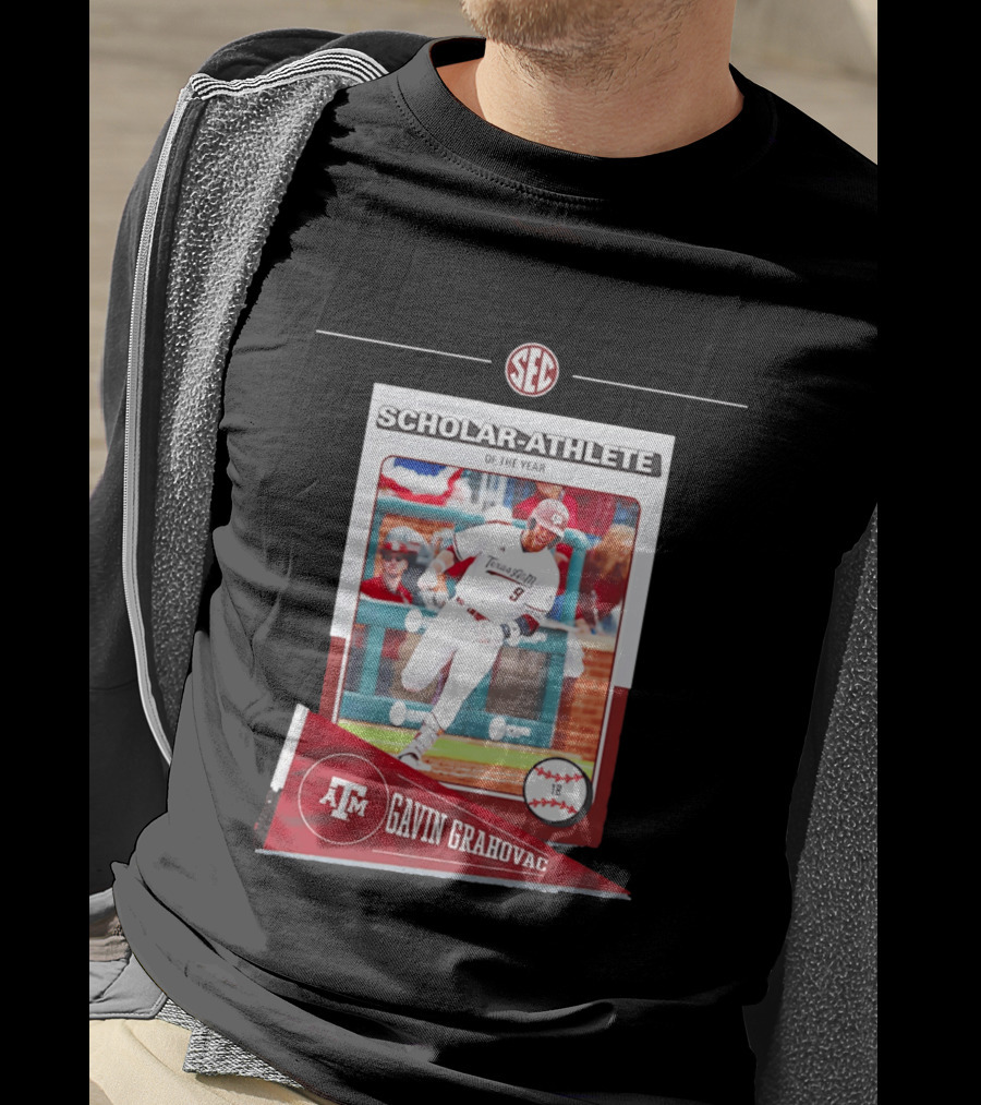 Texas A&M Gavin Grahovac SEC Scholar Athlete Baseball 2026 T-Shirt