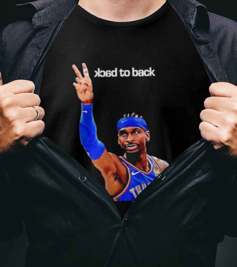 Shai Gilgeous Alexander Back To Back 2025 26 Kia NBA MVP Thunder T-Shirt