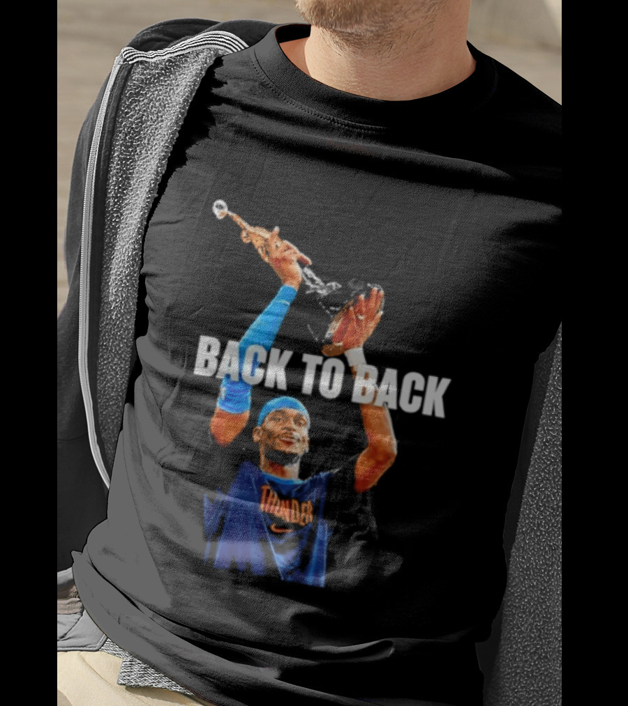 Shai Gilgeous Alexander OKC Thunder Basketball Back To Back T-Shirt
