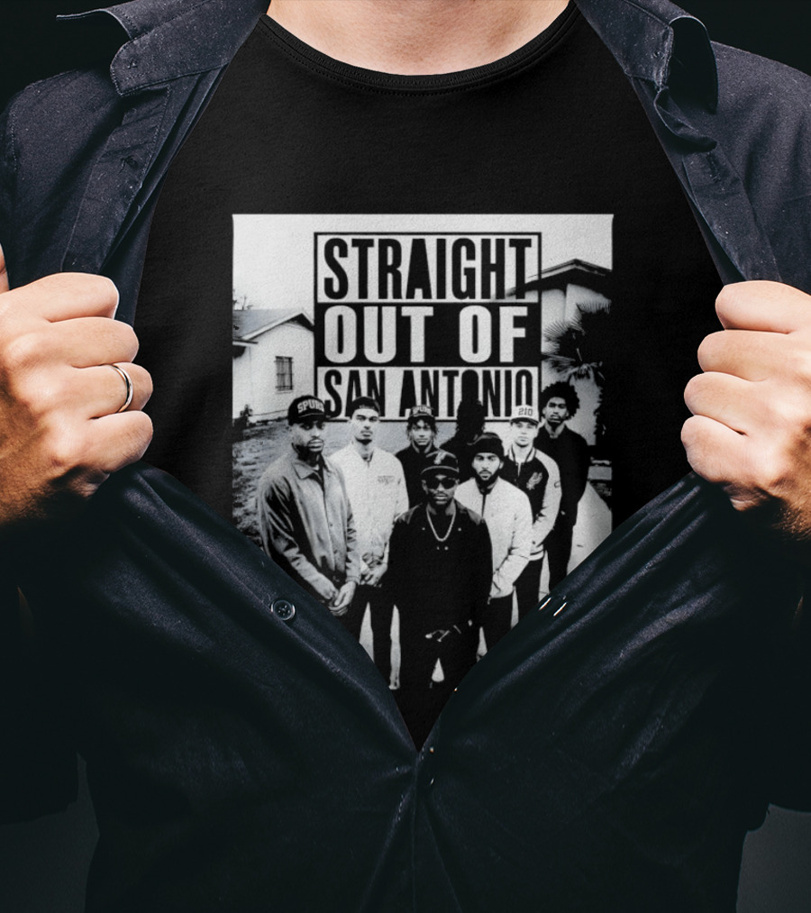 Straight Out Of San Antonio Spurs Team Players T-Shirt