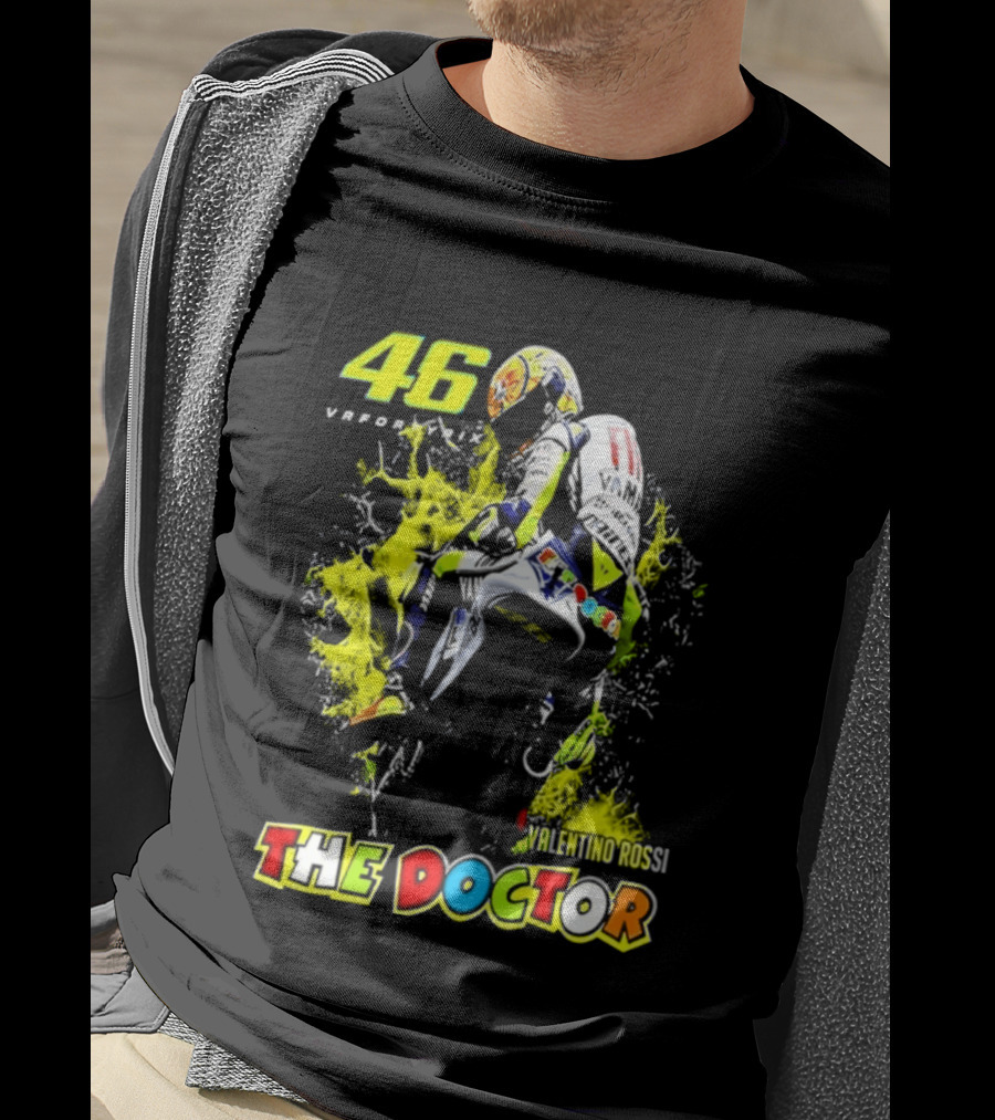 Valentino Rossi 46 VR46 The Doctor Motorcycle Racing T-Shirt