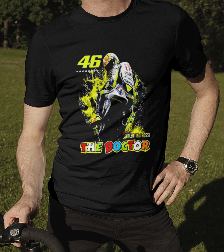 Valentino Rossi 46 VR46 The Doctor Motorcycle Racing T-Shirt