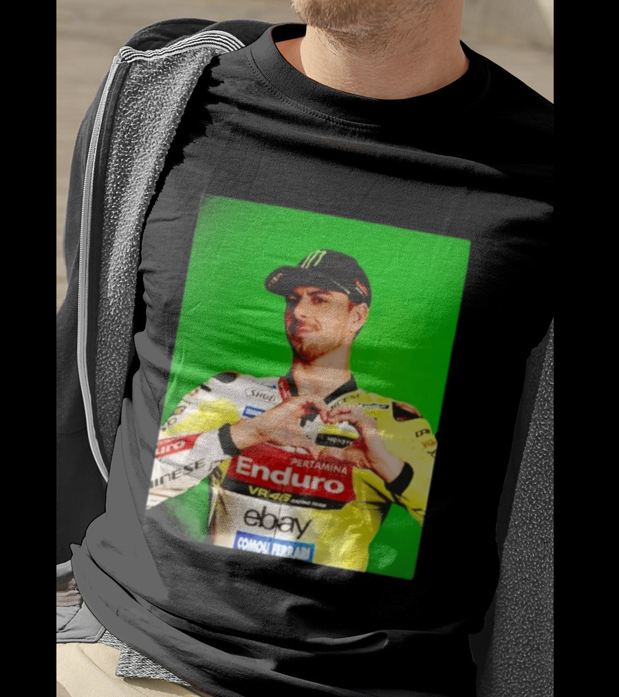 Valentino Rossi Motogp Legend Heart Sign VR46 Enduro Racing Yellow T-Shirt