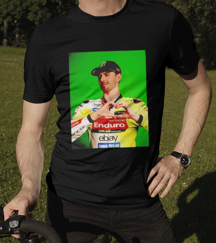 Valentino Rossi Motogp Legend Heart Sign VR46 Enduro Racing Yellow T-Shirt