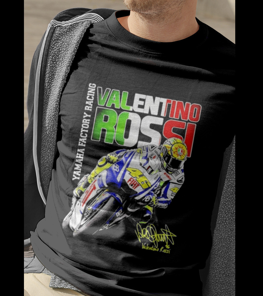Valentino Rossi Yamaha Factory Racing Motogp Fiat Racing T-Shirt