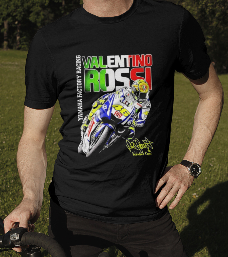 Valentino Rossi Yamaha Factory Racing Motogp Fiat Racing T-Shirt