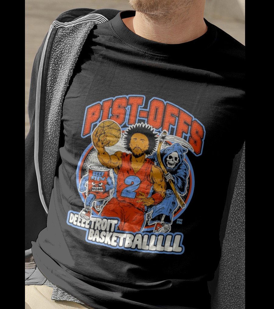 Pist Offs Detroit Basketballl Cade Cunningham Beef Stew Grim Reaper T-Shirt