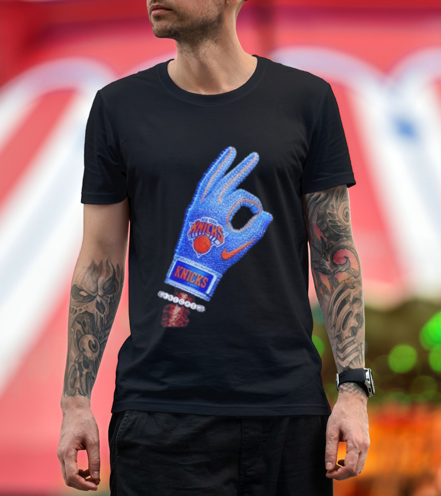 Drake Iceman New York Knicks Hand Glove Basketball T-Shirt
