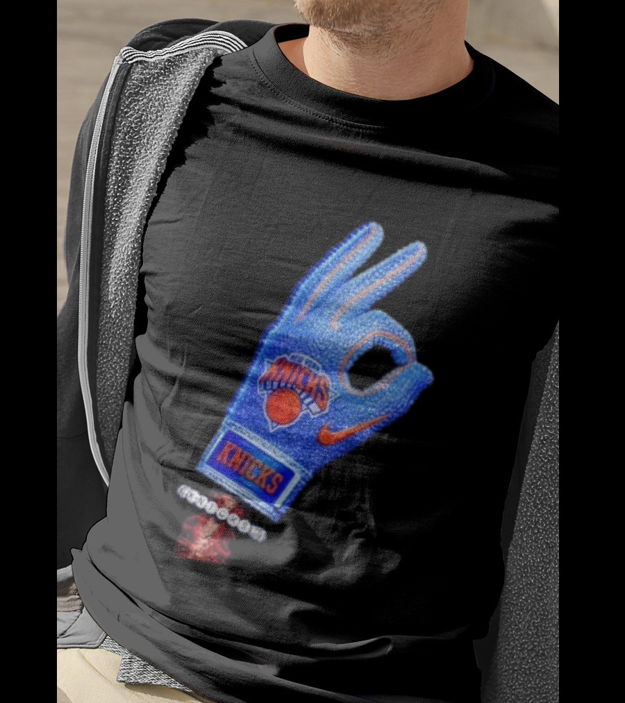 Drake Iceman New York Knicks Hand Glove Basketball T-Shirt