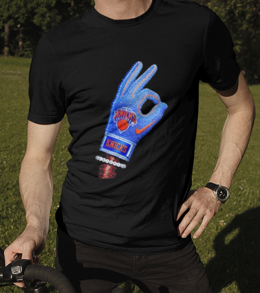 Drake Iceman New York Knicks Hand Glove Basketball T-Shirt