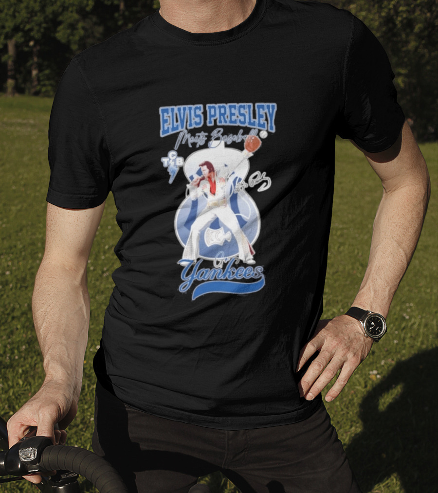 Elvis Presley Meets Yankees Legends T-Shirt