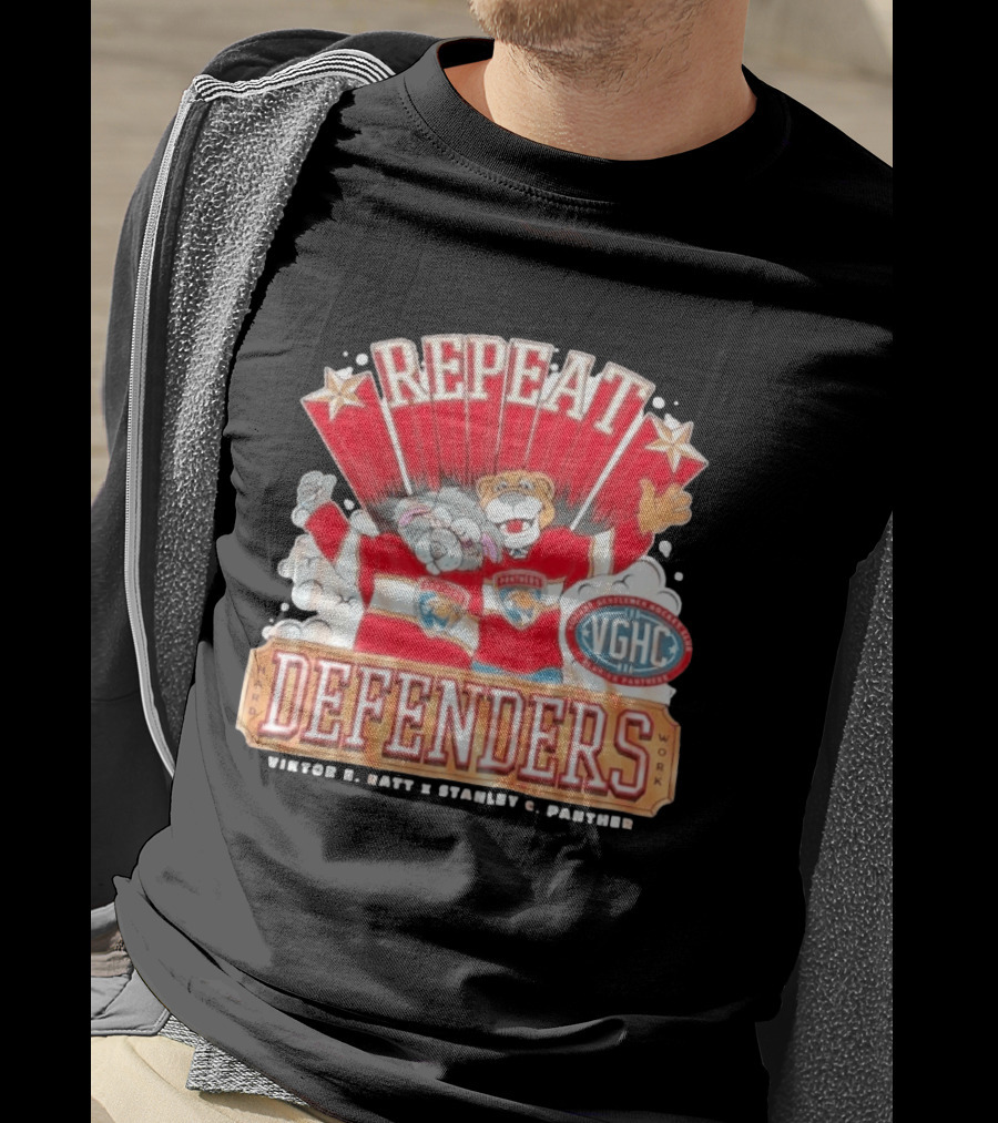 Repeat Defenders Hard Work Viktor E Ratt Stanley C Panther VGHC T-Shirt