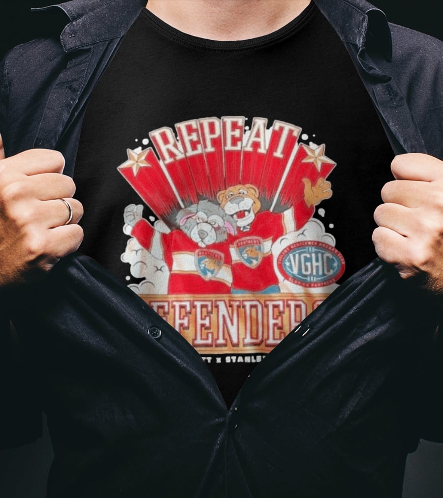 Repeat Defenders Hard Work Viktor E Ratt Stanley C Panther VGHC T-Shirt
