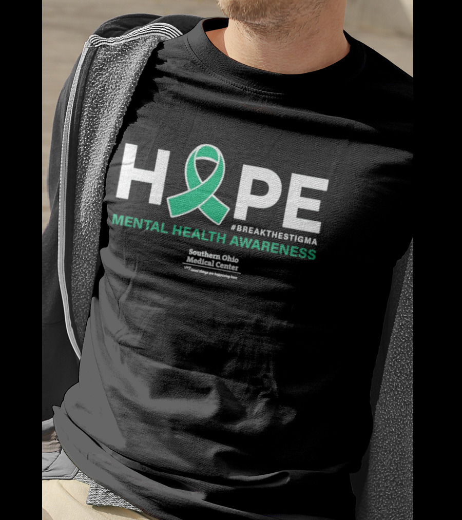 HOPE Mental Health Awareness BreakTheStigma Southern Ohio Medical Center T-Shirt