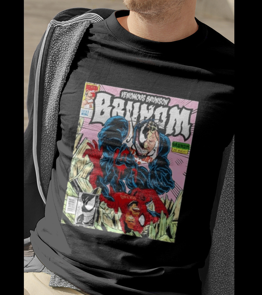 Venomous Brunson Brunom Knicks Comic Style Venom Spiderman Mashup T-Shirt