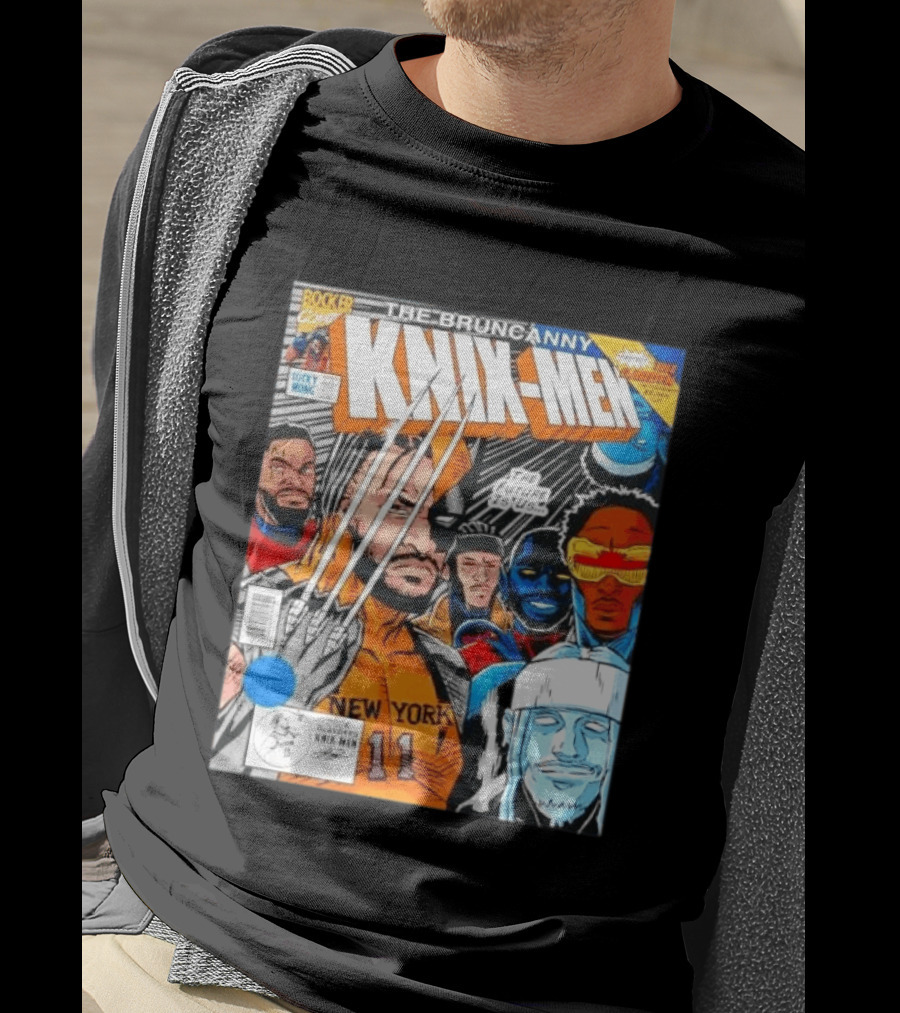 Jalen Brunson New York Bruncanny Knix Men Comic Knicks T-Shirt
