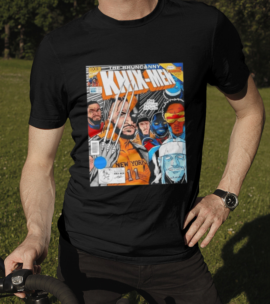Jalen Brunson New York Bruncanny Knix Men Comic Knicks T-Shirt