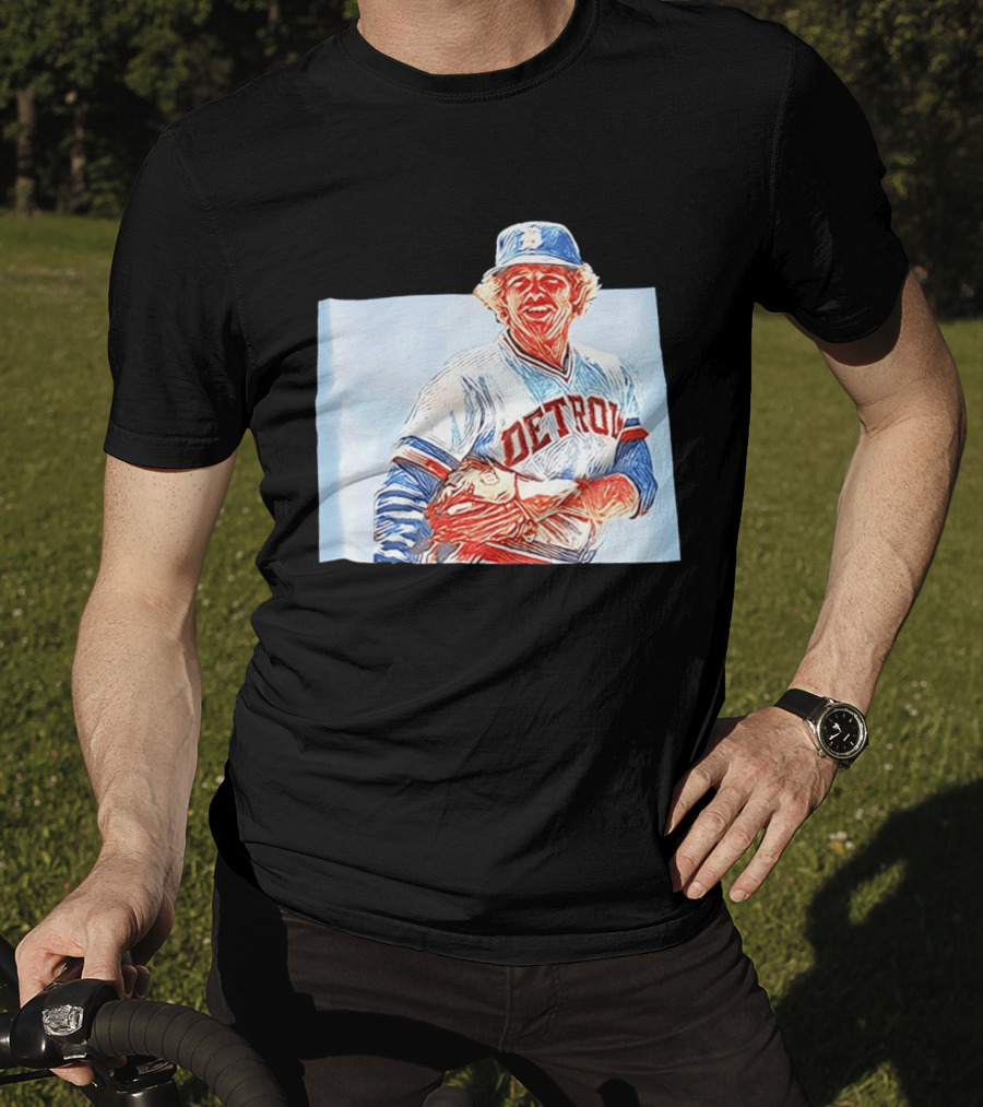 Detroit Tigers Mark Fidrych Vintage Baseball T-Shirt