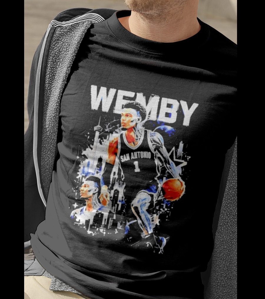 Wemby Half Alien Victor Wembanyama San Antonio Spurs Basketball Player T-Shirt