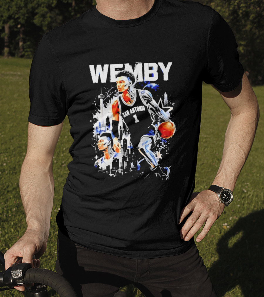 Wemby Half Alien Victor Wembanyama San Antonio Spurs Basketball Player T-Shirt