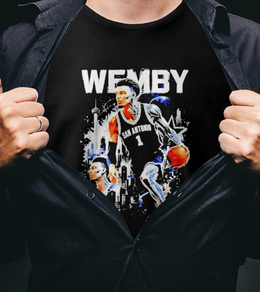 Wemby Half Alien Victor Wembanyama San Antonio Spurs Basketball Player T-Shirt