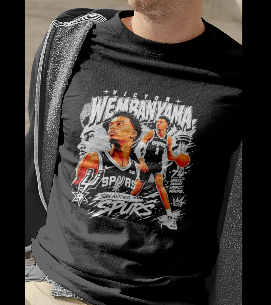 Victor Wembanyama Spurs Basketball Skills Impact 74 T-Shirt