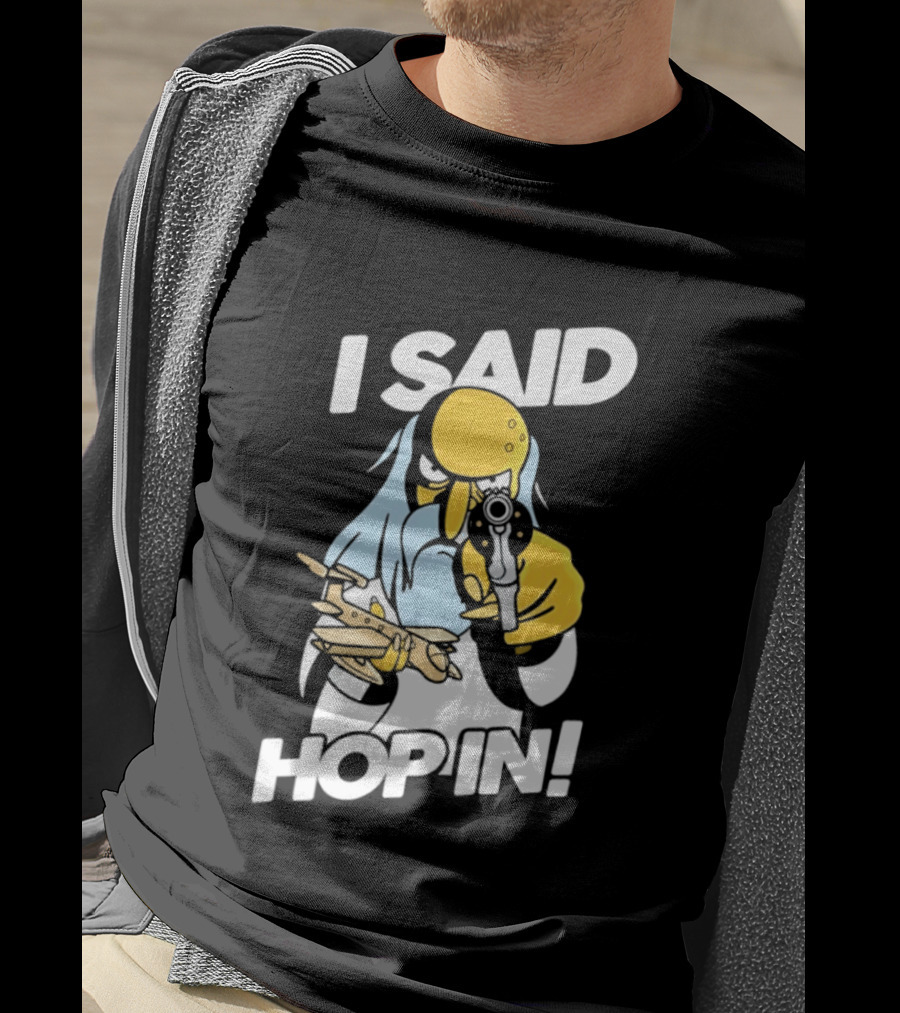 Mr Burns I Said Hop In Meme With Pistol And Model Aircraft T-Shirt