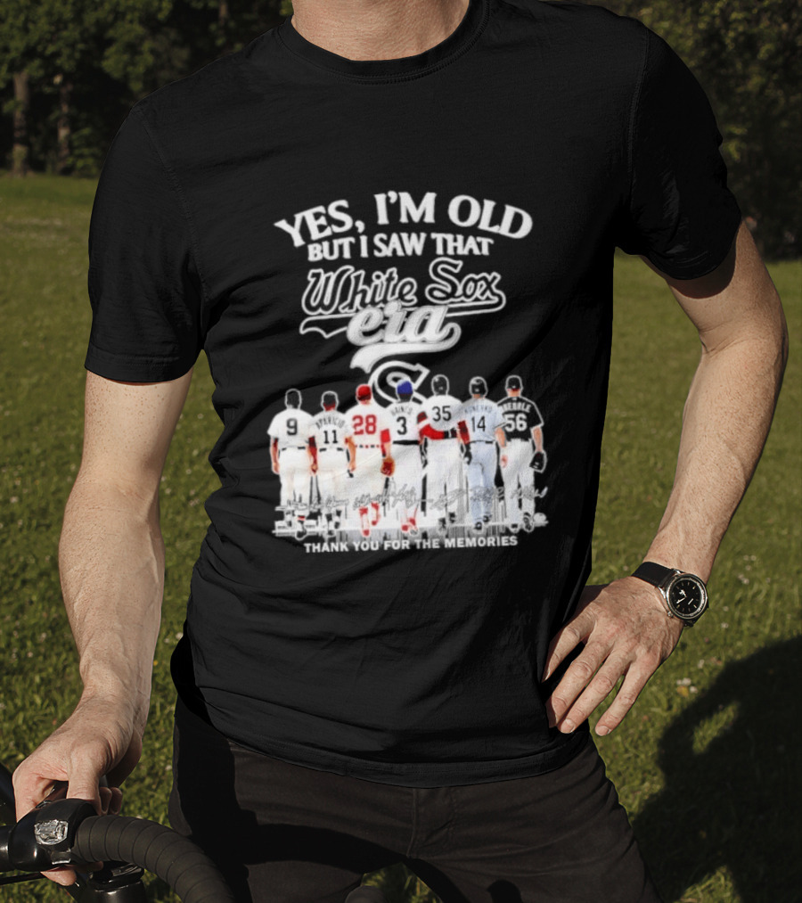Yes I'm Old But I Saw That White Sox Era Players Skyline T-Shirt
