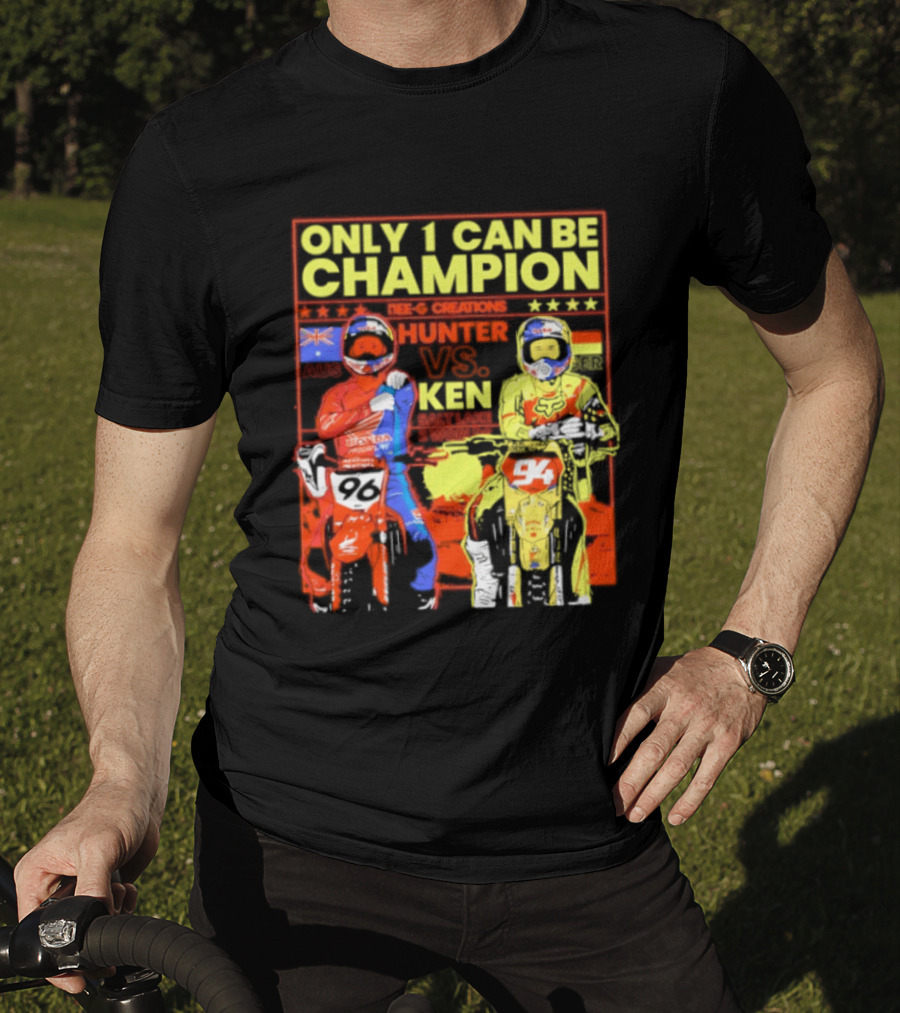 Hunter Lawrence Vs Ken Roczen Only 1 Can Be Champion Motorcycle Race T-Shirt