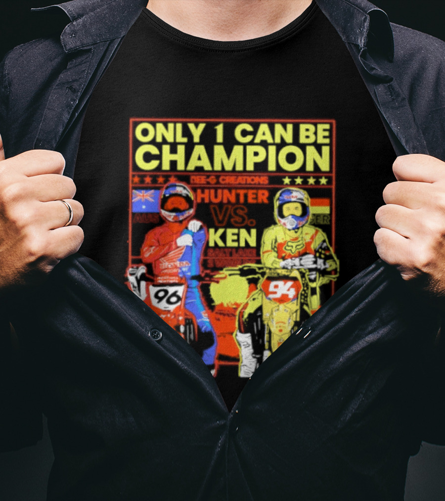 Hunter Lawrence Vs Ken Roczen Only 1 Can Be Champion Motorcycle Race T-Shirt