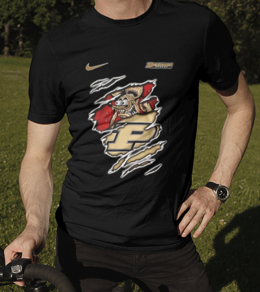 Nike Purdue Boilermakers Rat Fink Graphic NCAA Built To Not Bow T-Shirt