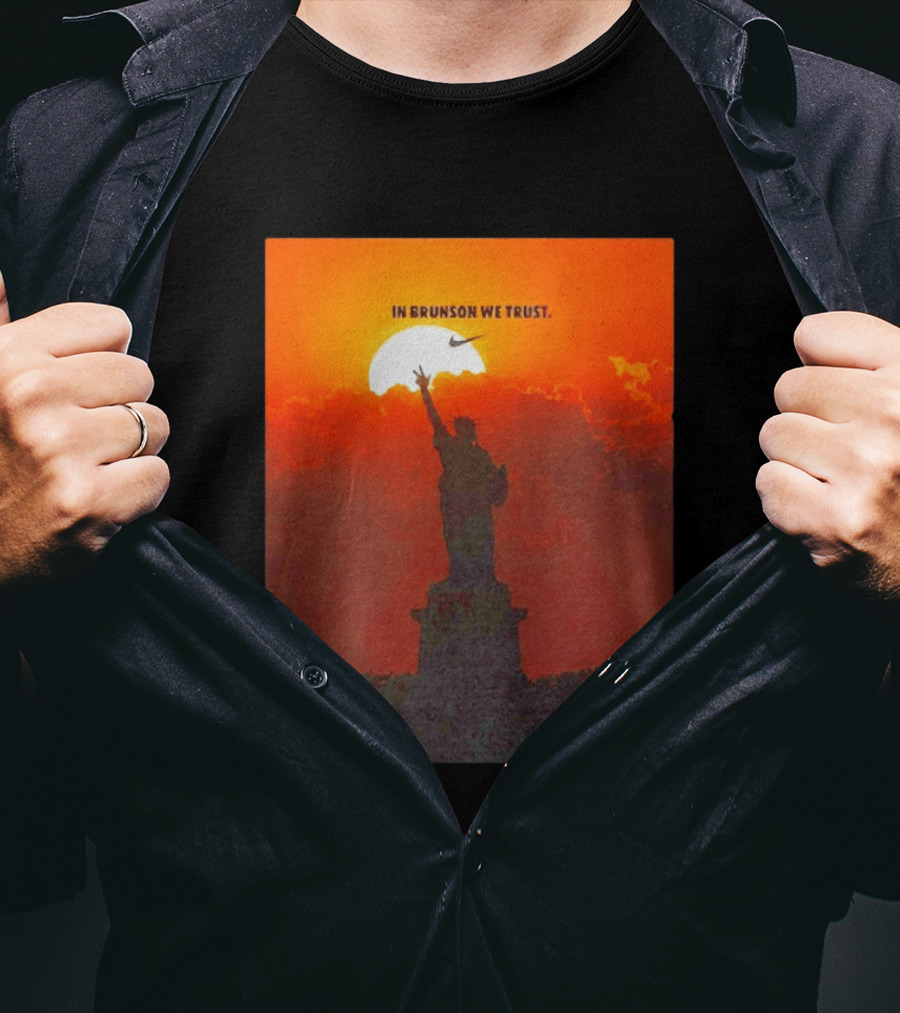 In Brunson We Trust New York Knicks Nike Liberty Sunset T-Shirt
