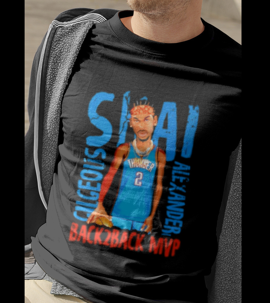 Shai Gilgeous Alexander Back 2 Back MVP Oklahoma City T-Shirt