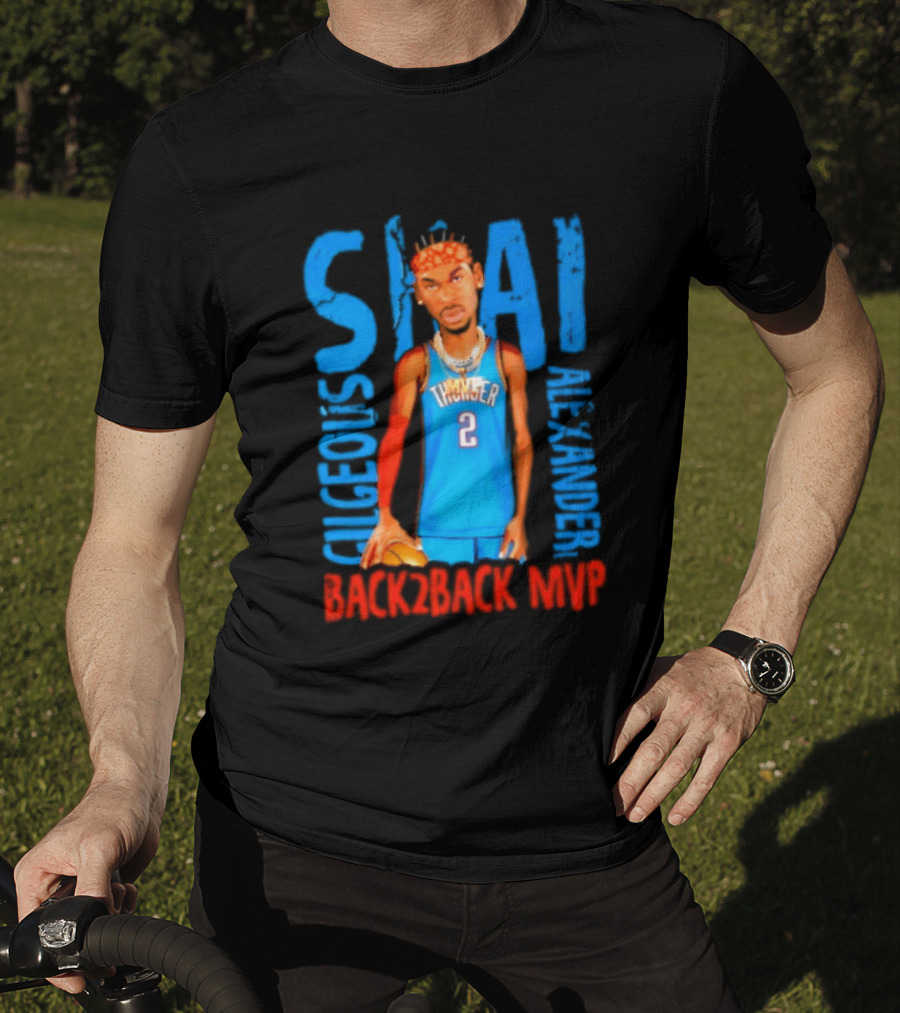 Shai Gilgeous Alexander Back 2 Back MVP Oklahoma City T-Shirt