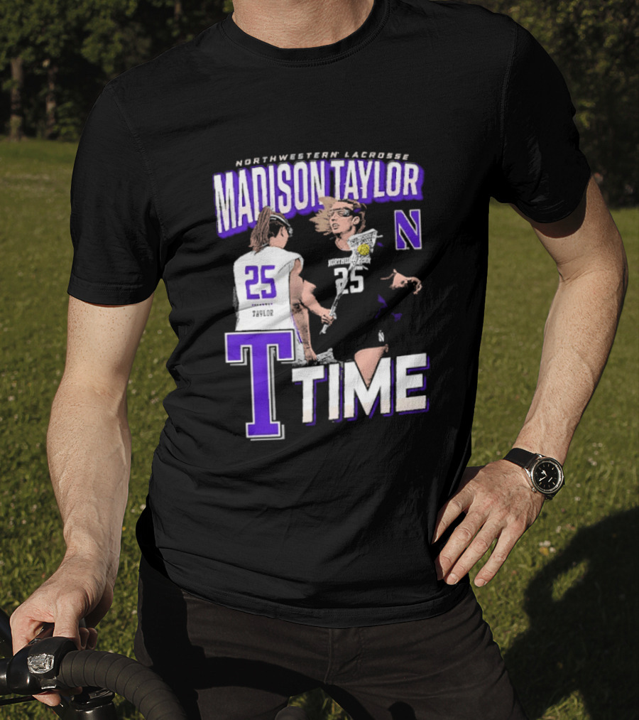 Northwestern Lacrosse Madison Taylor 25 Time T-Shirt