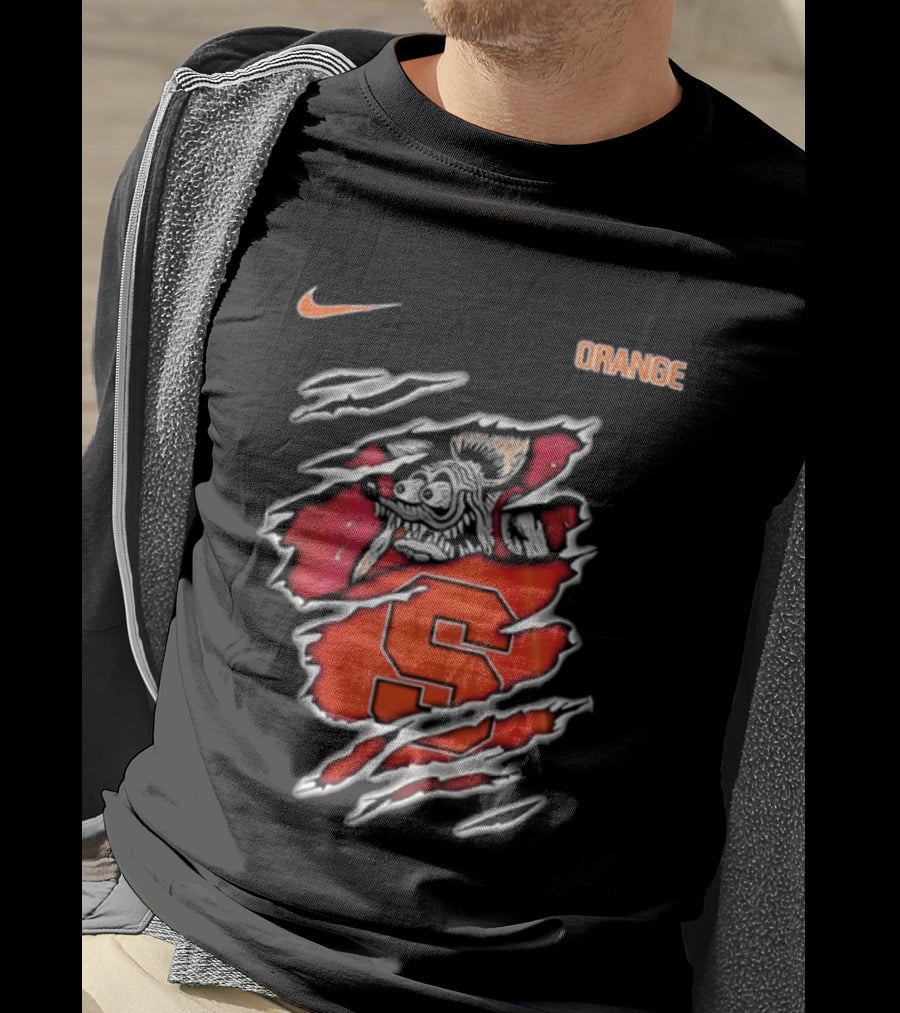 Nike Syracuse Orange S Logo Rat Fink Built To Not Bow T-Shirt
