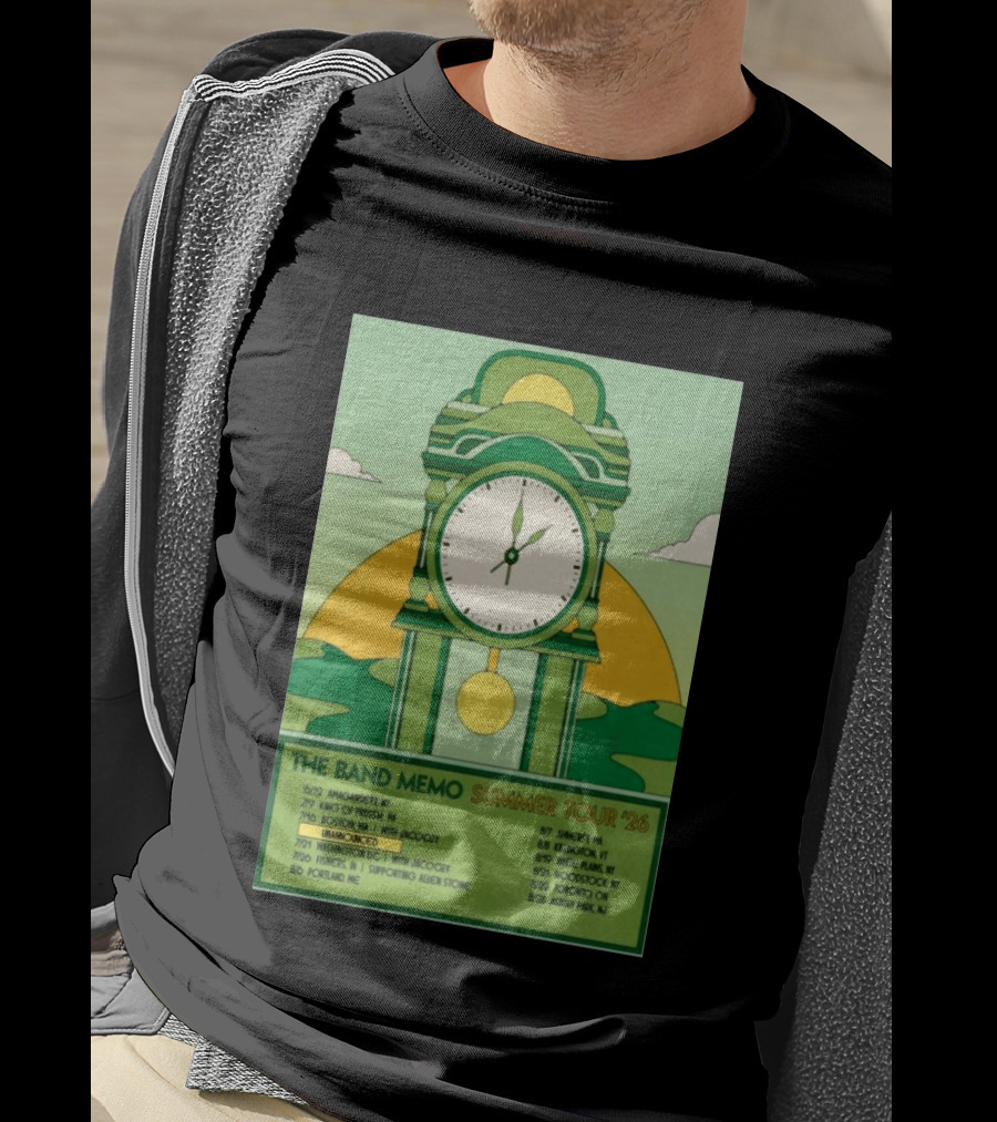 The Band Memo Summer Tour 2026 Amagansett King Of Prussia Boston Washington Missoula Portland Amherst Killington Woodstock Toronto Asbury Park T-Shirt