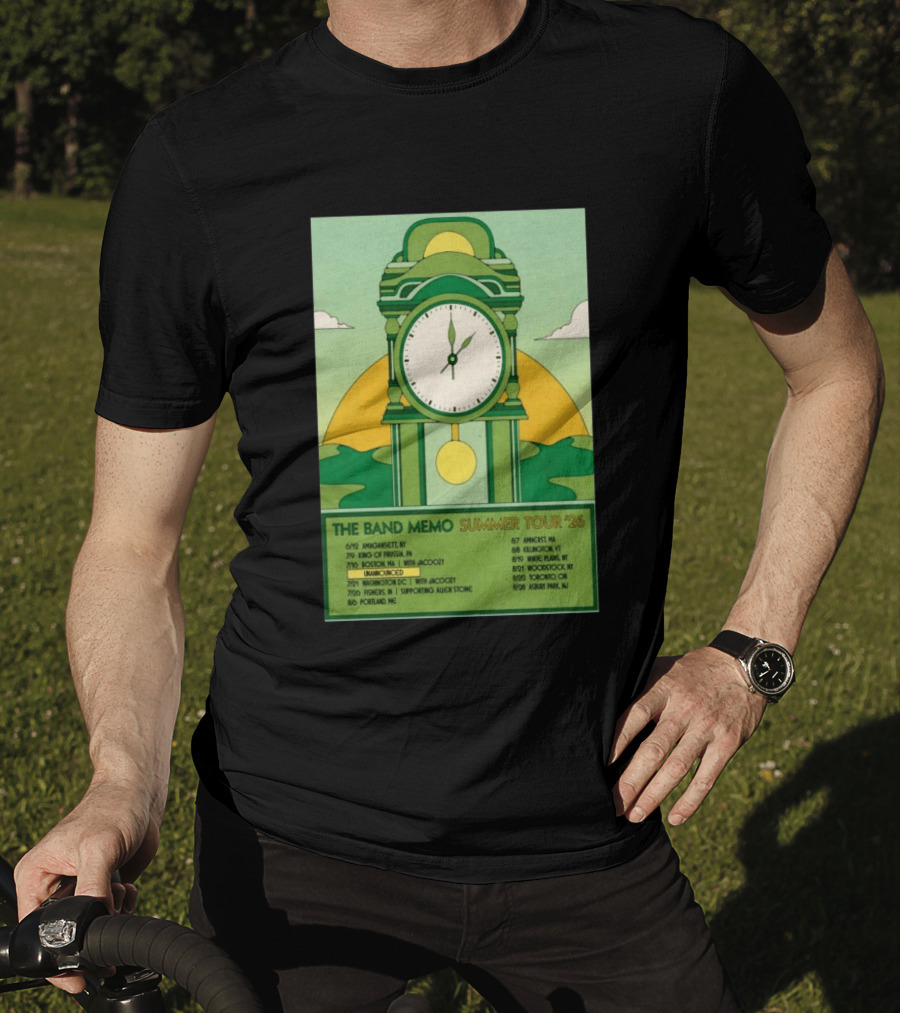 The Band Memo Summer Tour 2026 Amagansett King Of Prussia Boston Washington Missoula Portland Amherst Killington Woodstock Toronto Asbury Park T-Shirt