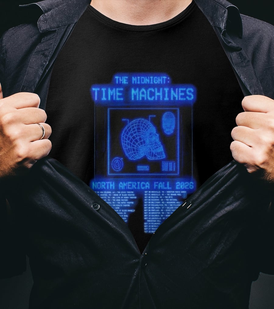 The Midnight Time Machines Tour Dates North America Fall 2026 T-Shirt