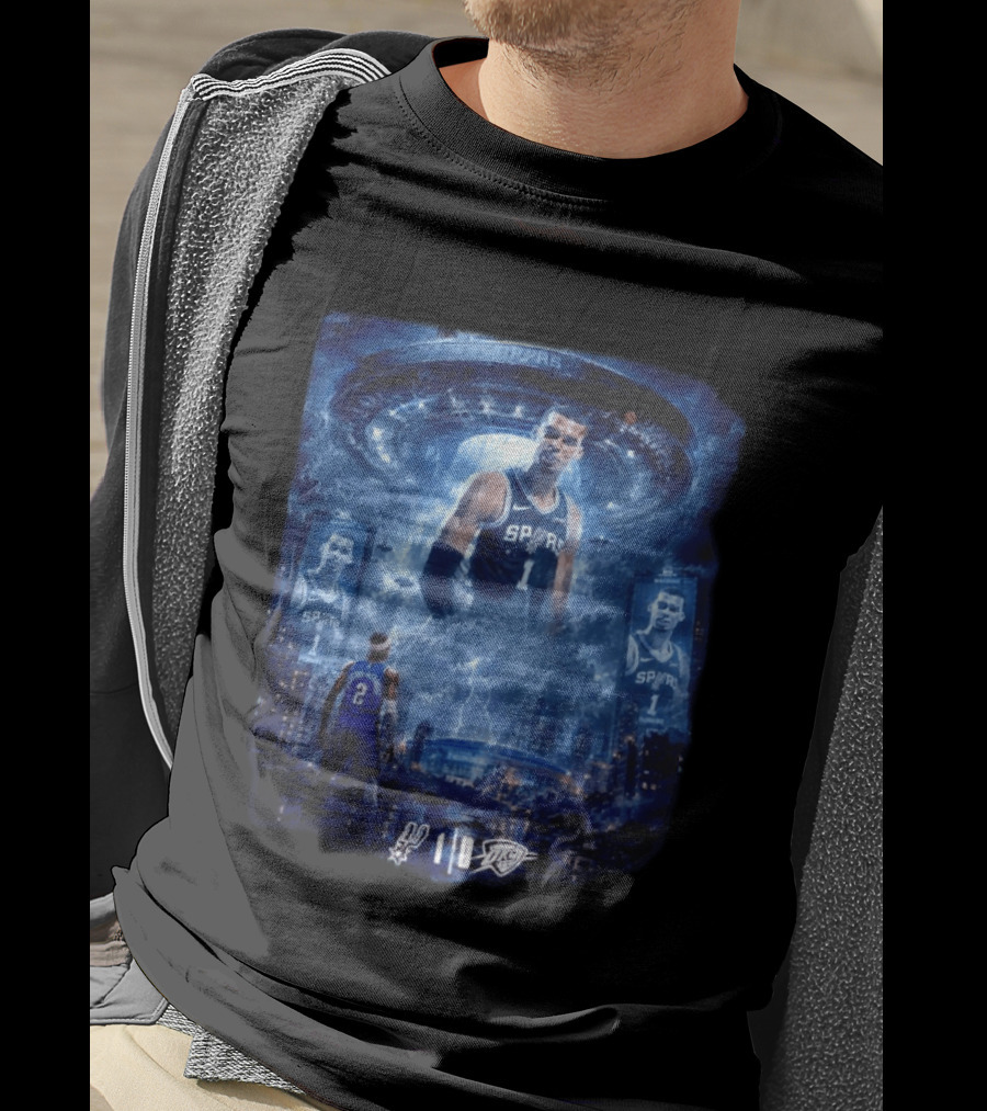 Victor Wembanyama Spurs Vs OKC Thunder Epic Double Overtime Showdown Game 1 T-Shirt