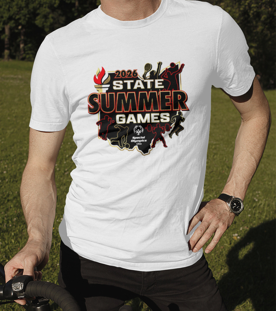 2026 State Summer Games Athletic Silhouettes And Torch T-Shirt