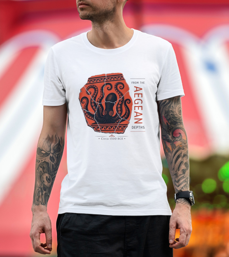 Ancient Aegean Octopus From The Aegean Depths Circa 1500 BCE T-Shirt