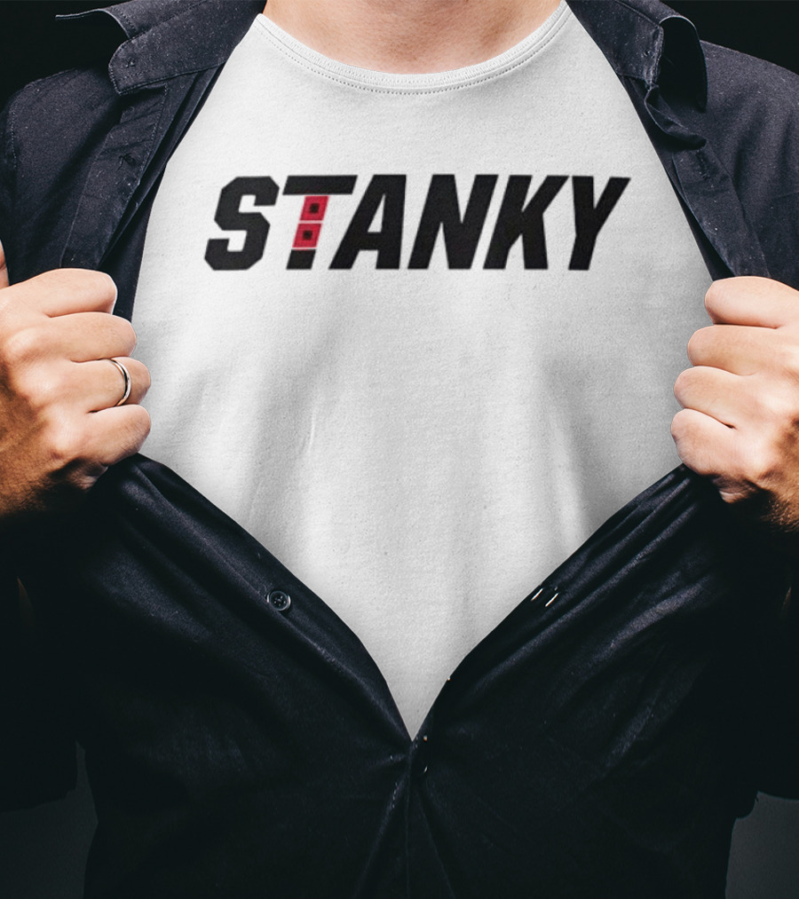 Carolina Hurricanes Stanky Block Text With Double Flag Stylized T T-Shirt