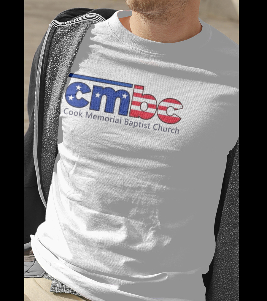 CMBC Cook Memorial Baptist Church Stars And Stripes US Flag T-Shirt