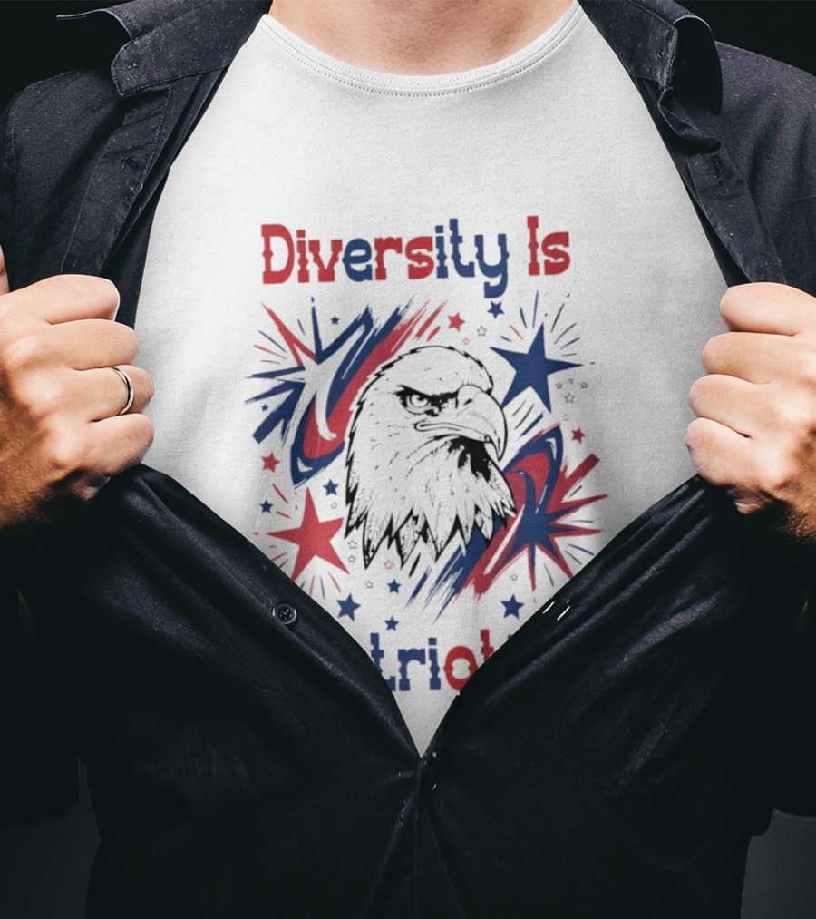 Diversity Is Patriotic Eagle Stars Fourth Of July T-Shirt