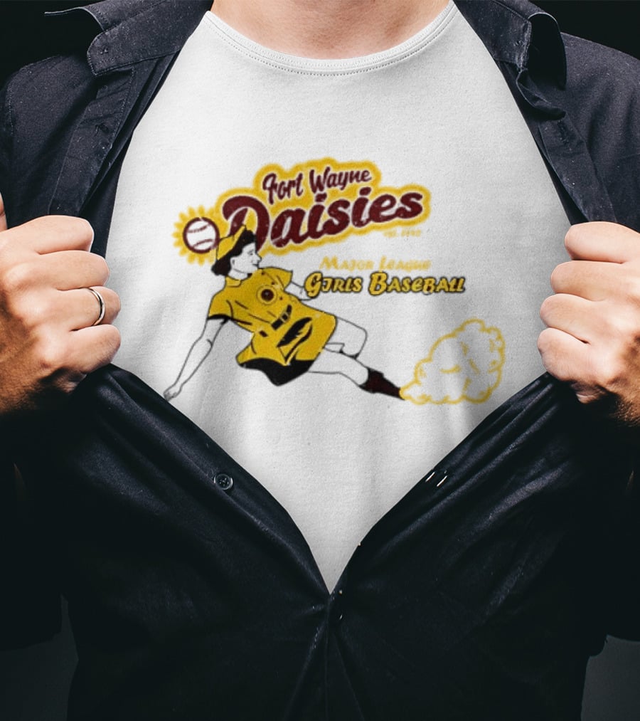 Fort Wayne Daisies Major League Girls Baseball Est 1943 Vintage Style Sportswear T-Shirt