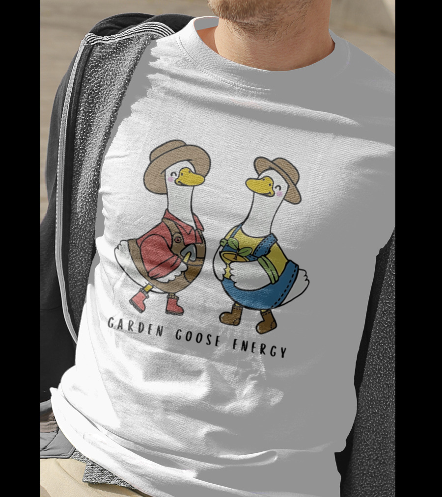 Garden Goose Energy Funny Gardening Goose Duo T-Shirt